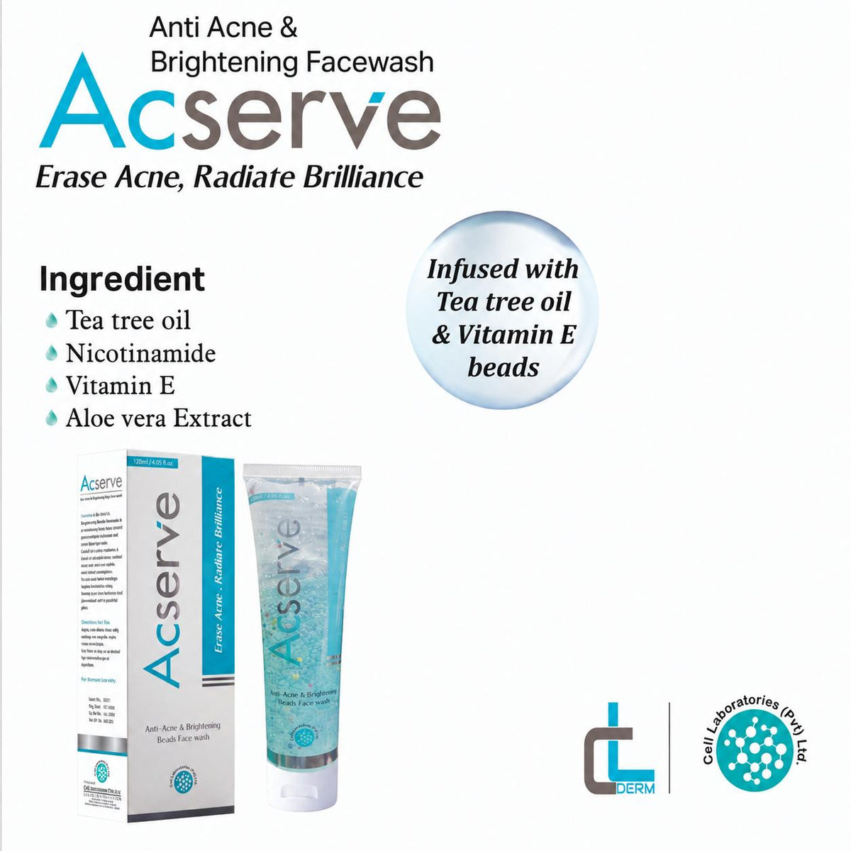 ACSERVE Anti Acne and Brightening Face Wash
